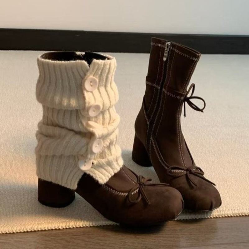 Winter Clothing Ladies - Botki damskie na wysokim obcasie z