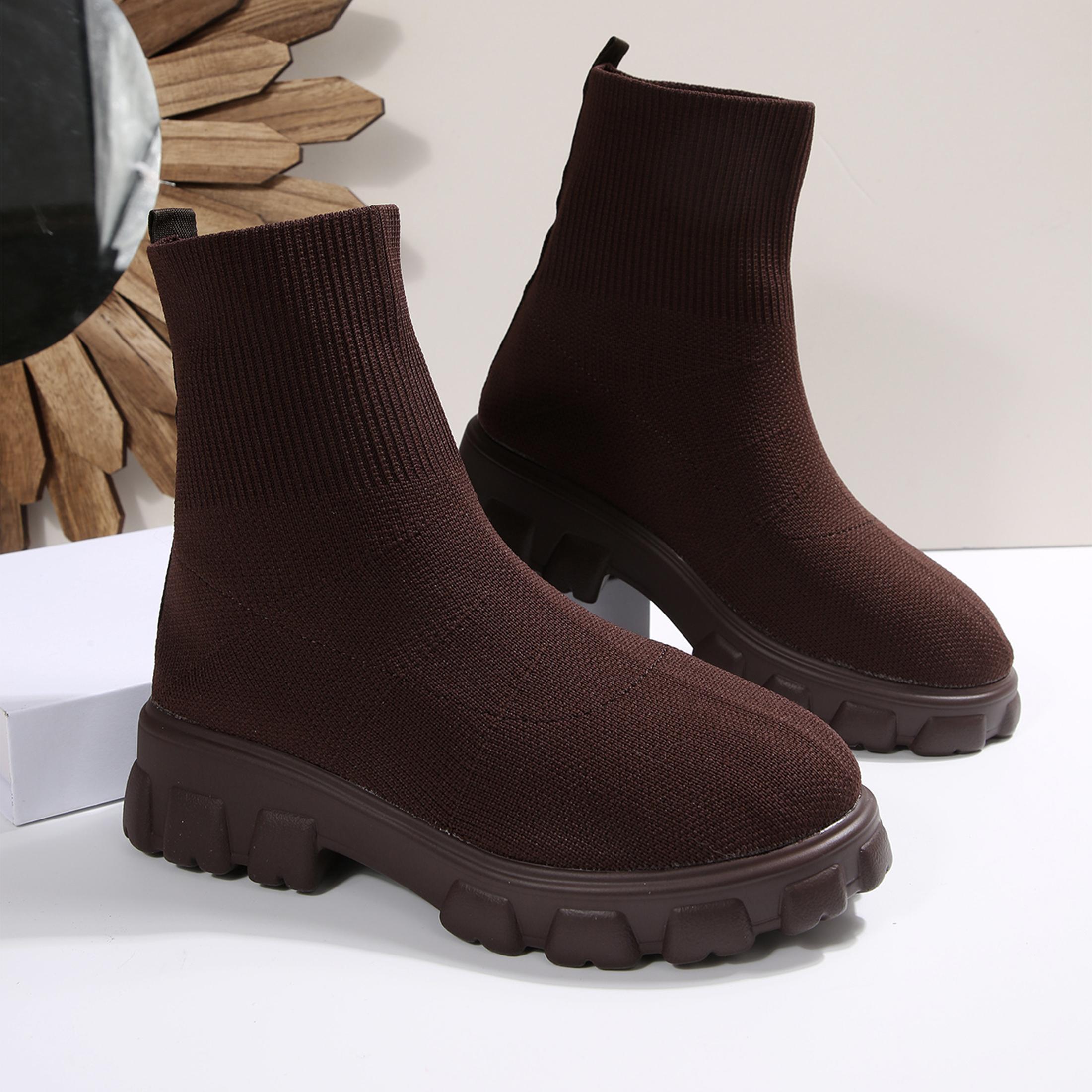 Winter Clothing Ladies - Botki damskie wygodne z okrągłym noskiem,