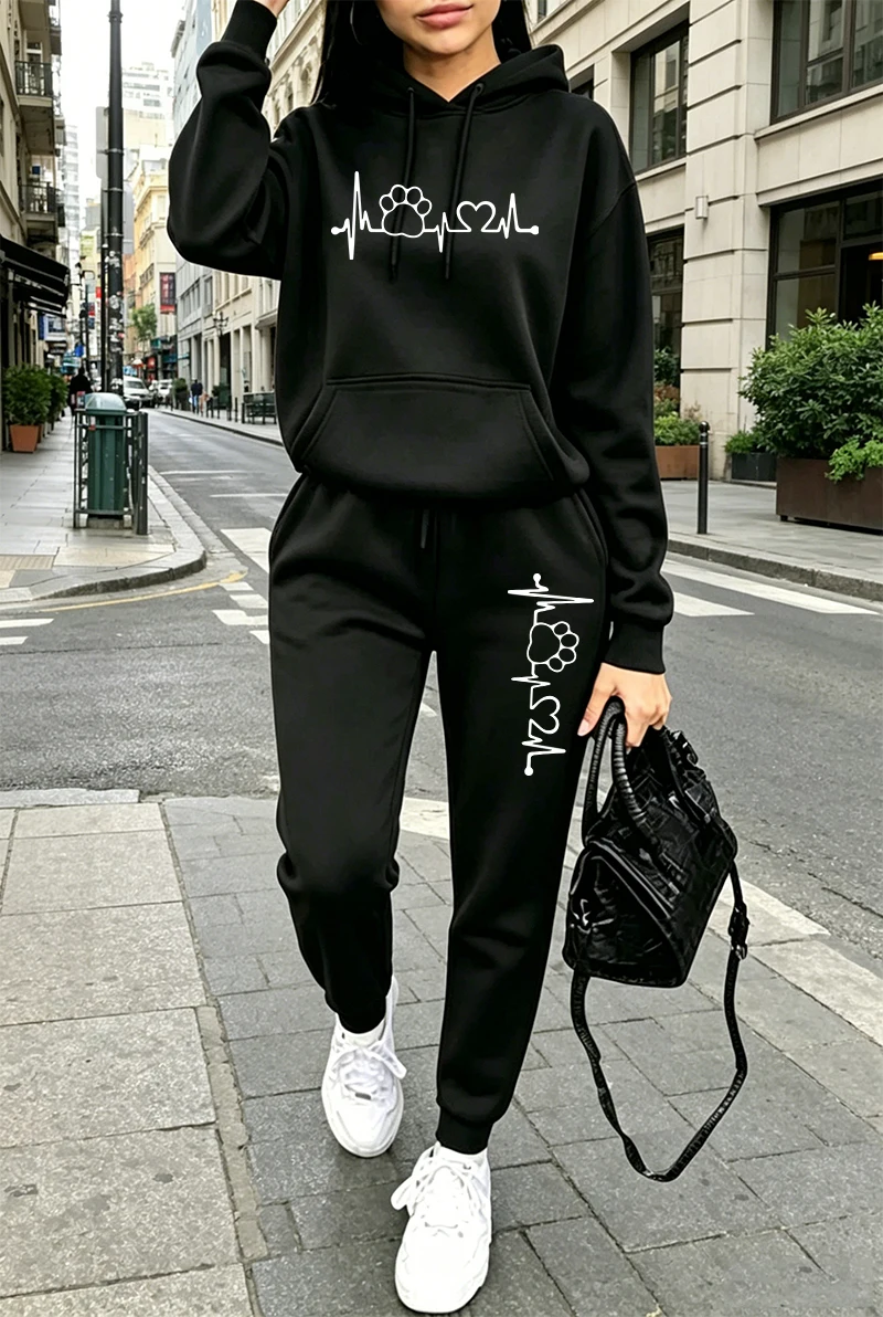 Winter Clothing Hoodie - Damski dres z nadrukiem 2026, codzienna