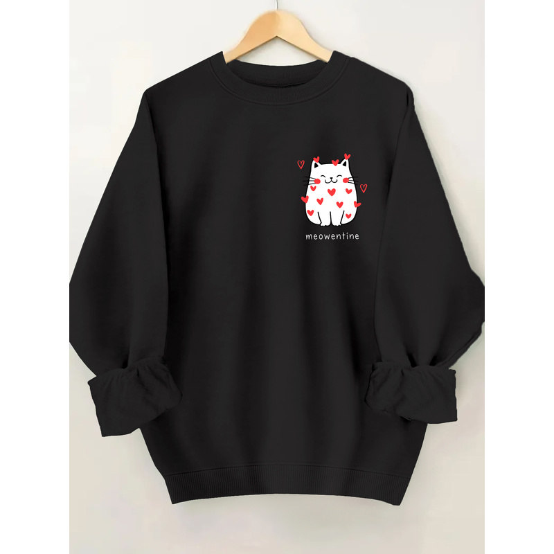 Urocza bluza z nadrukiem kota, – Winter Clothing Ladies recenzja i cena