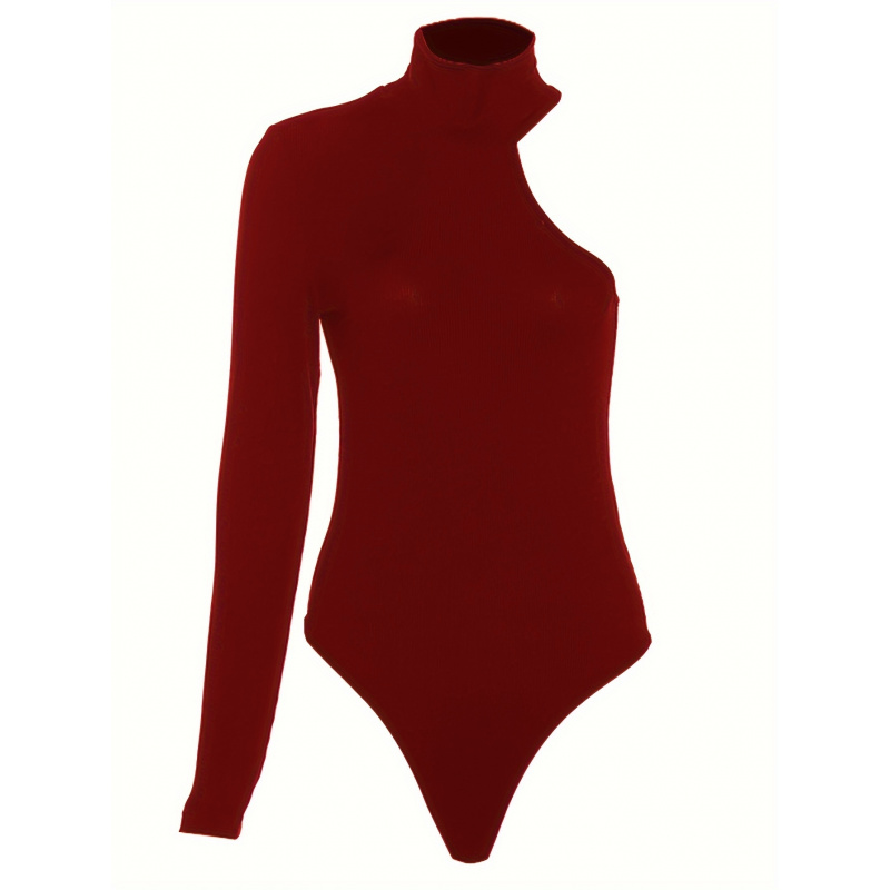 Asymetryczne body z prążkowane – Winter Clothing For Women recenzja i cena