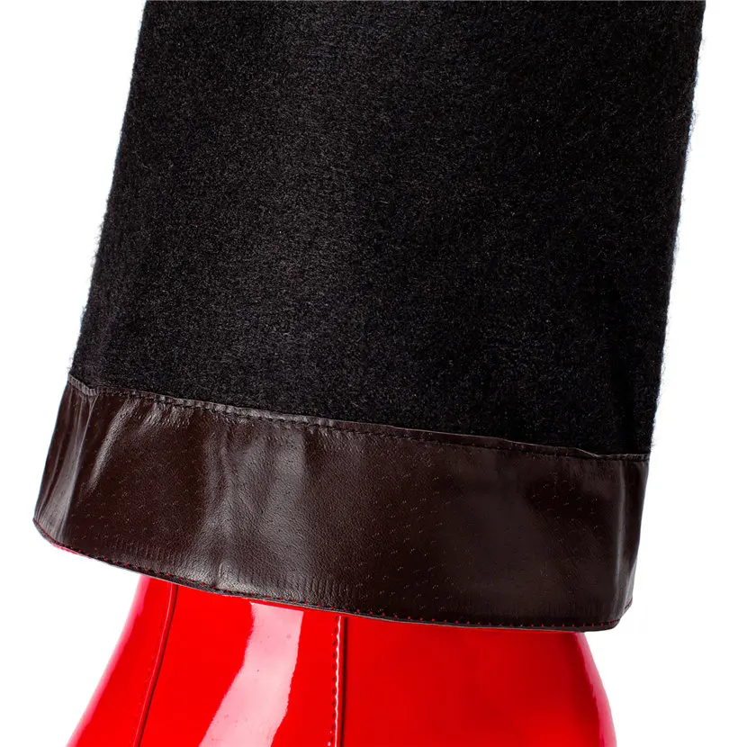 Red White Patent Leather Women – Winter Clothing Ladies recenzja i cena