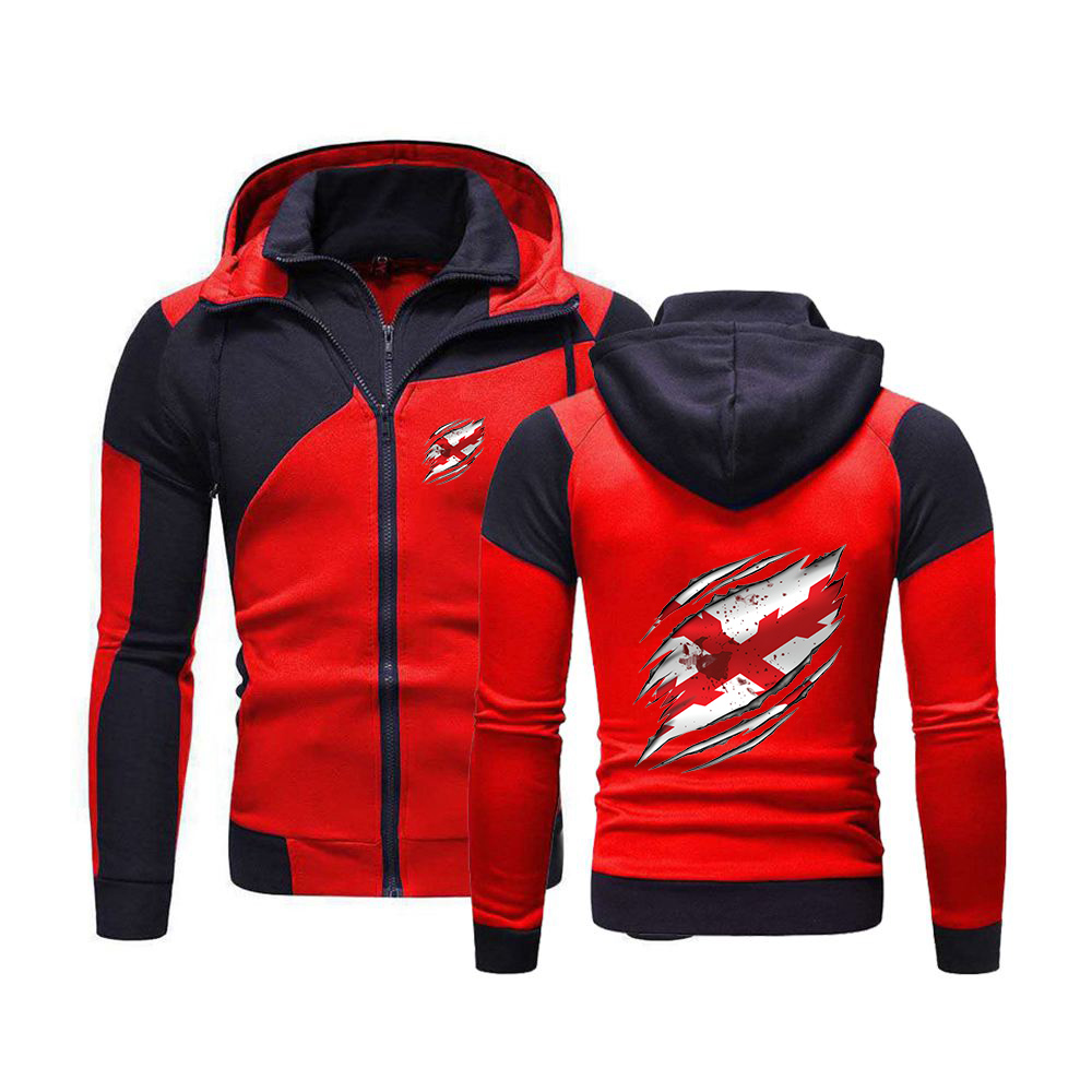 Męski płaszcz bordowy z kaptur – Winter Clothing In Spanish recenzja i cena