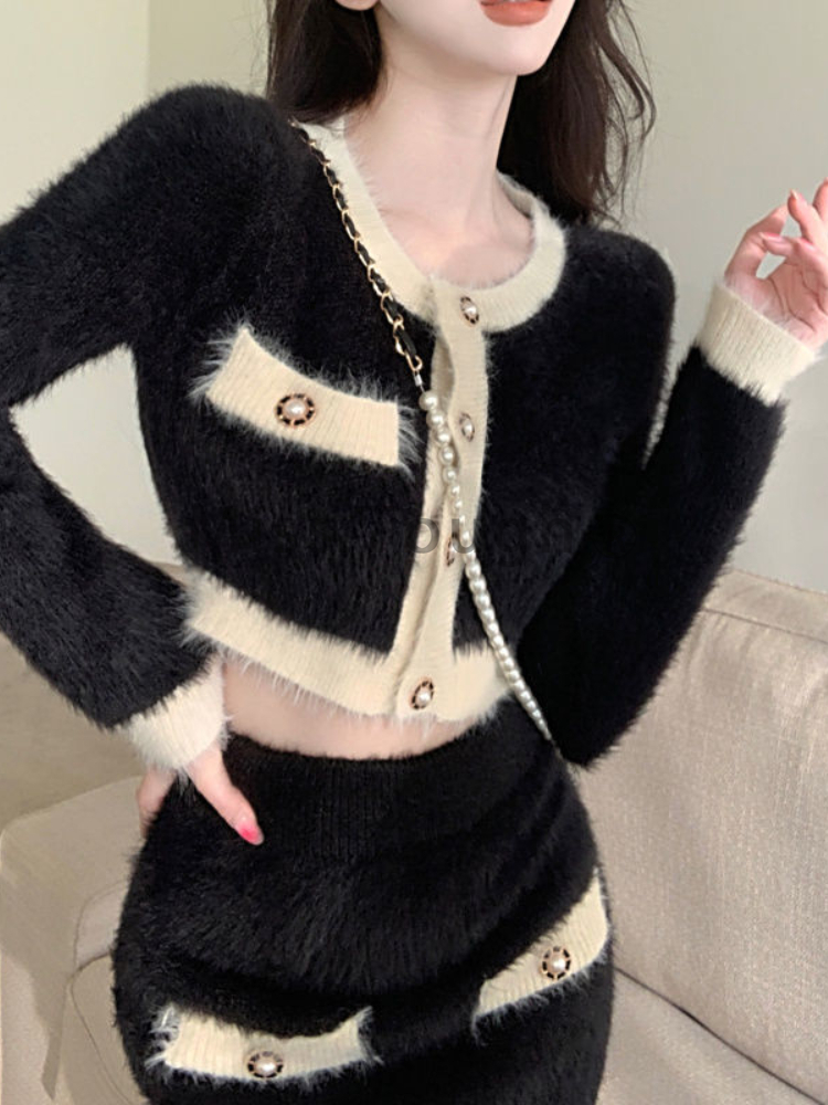 Zimowa puszysta dzianina 2-czę – Winter Clothing Vintage recenzja i cena